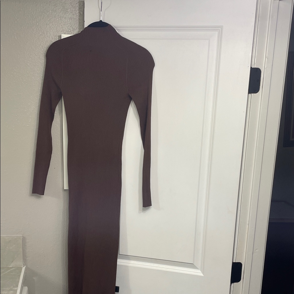 Wilfred Chocolate Long Sleeve Dress
